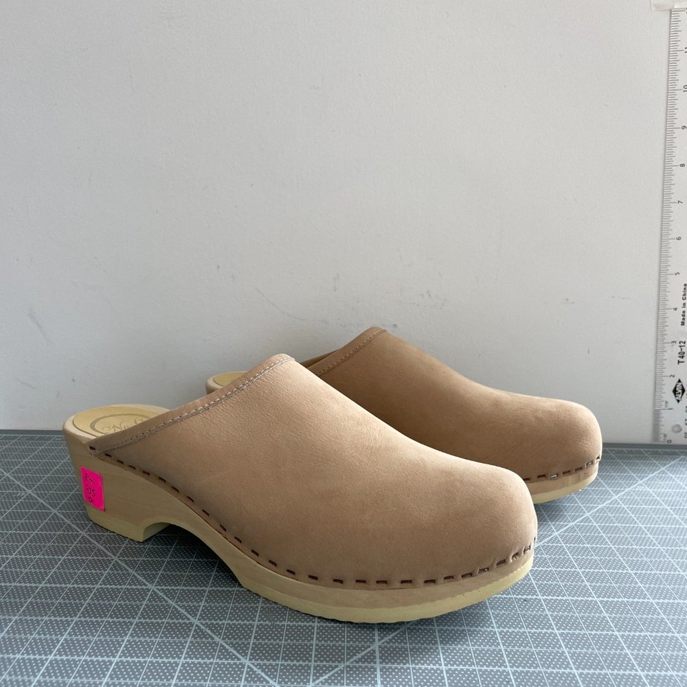 No. 6 Clogs Beige Nubuck Women's Size 40  Never Worn